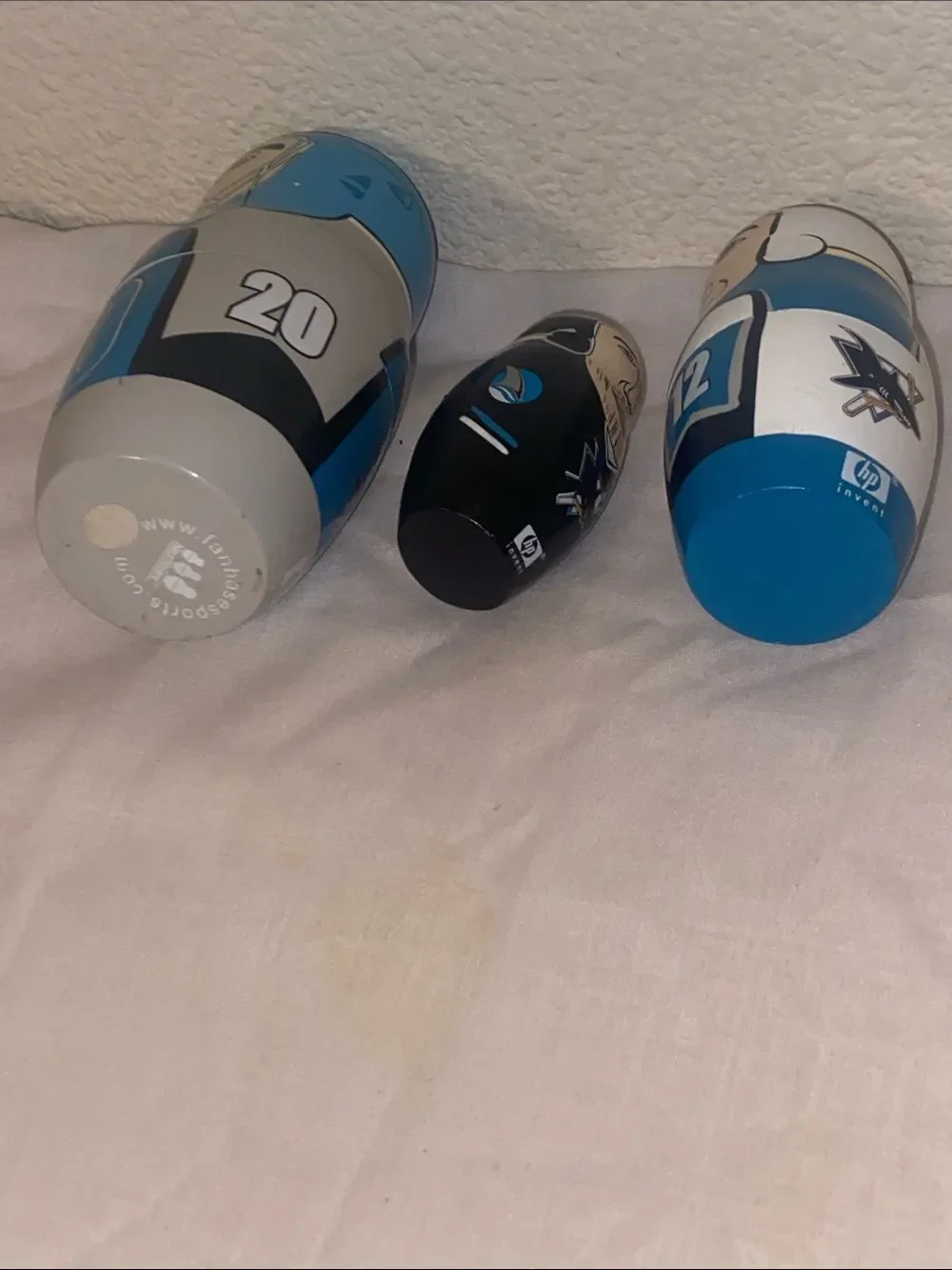 HP Branded Blue and Gray Collectible Nesting Doll